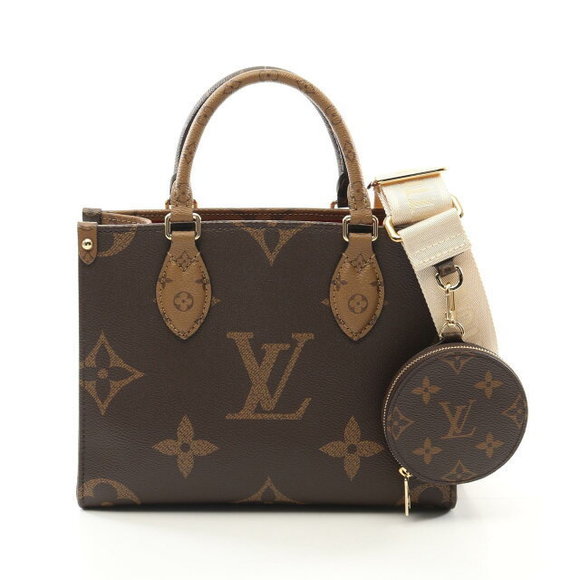 Louis Vuitton Onthego Handbag Monogram Giant Brown Beige - Picture 1 of 7